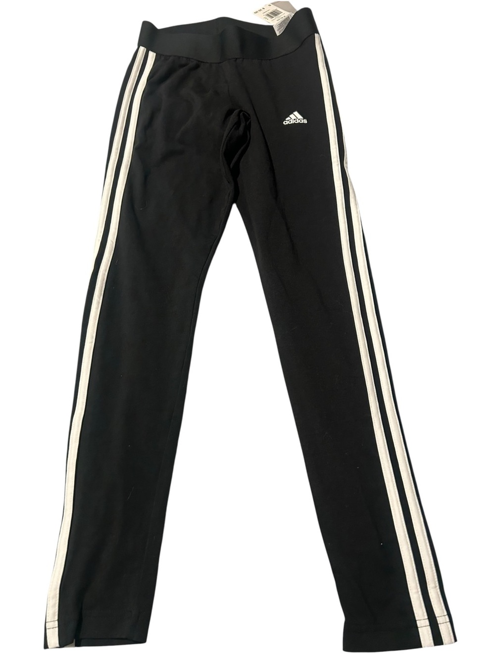 Adidas Black Track Pants with White Stripes